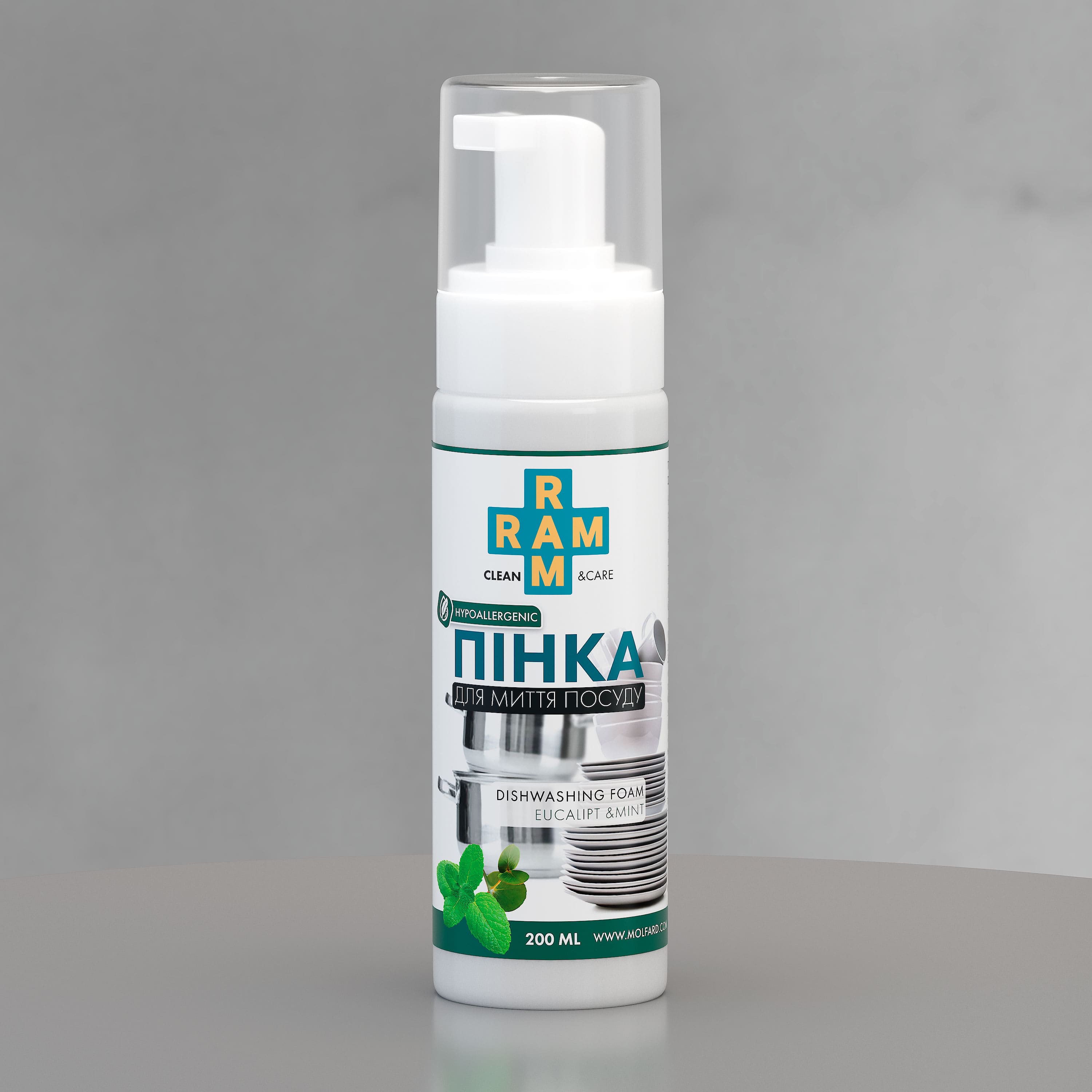 пенка для мытья посуды / eucalipt & mint dishwashing foam 200 мл